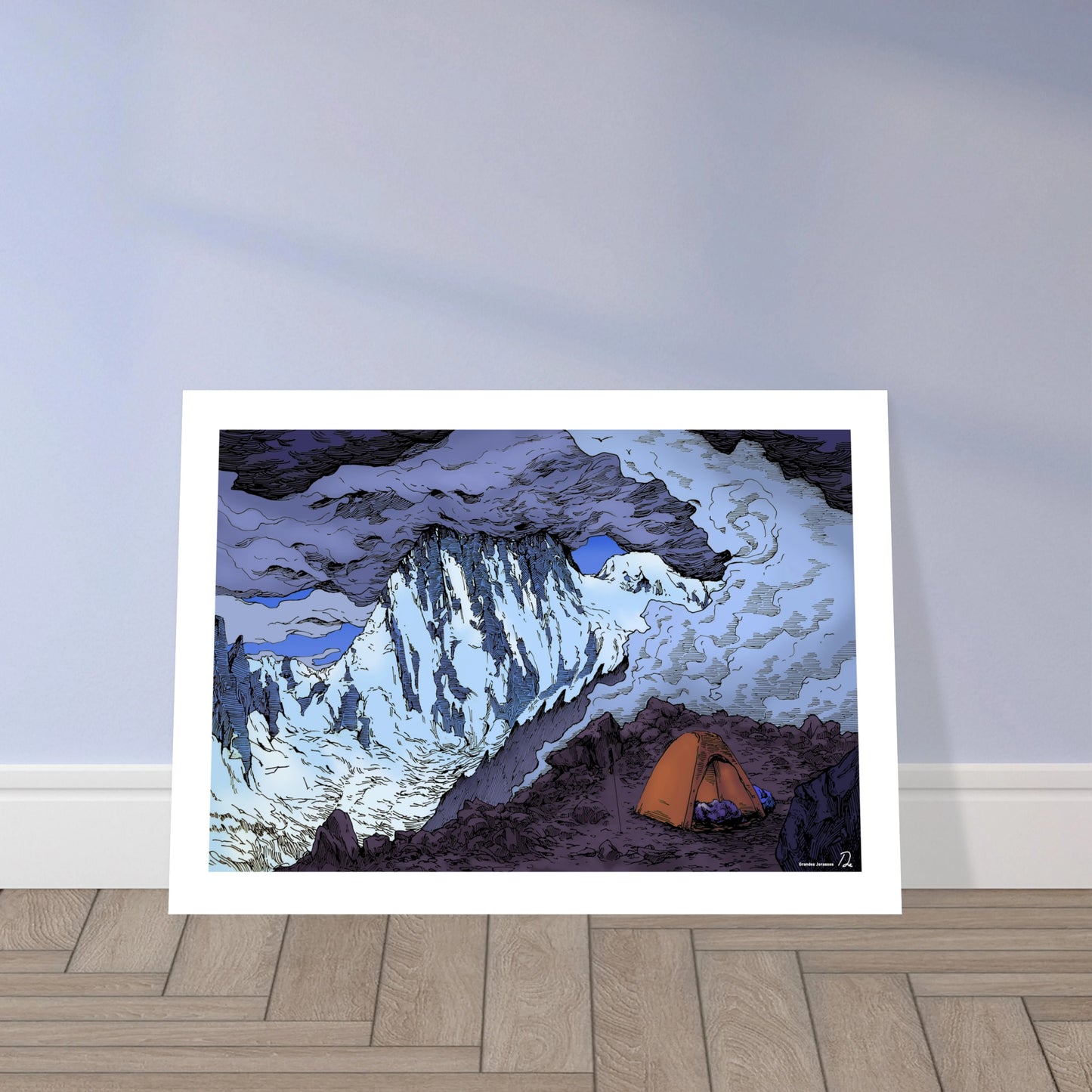 the view of the Grandes Jorasses