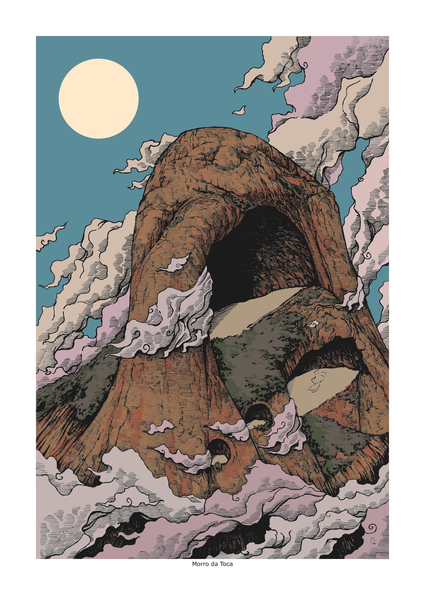 Morro da Toca, Itatim - Climbing Print – northerndrawing