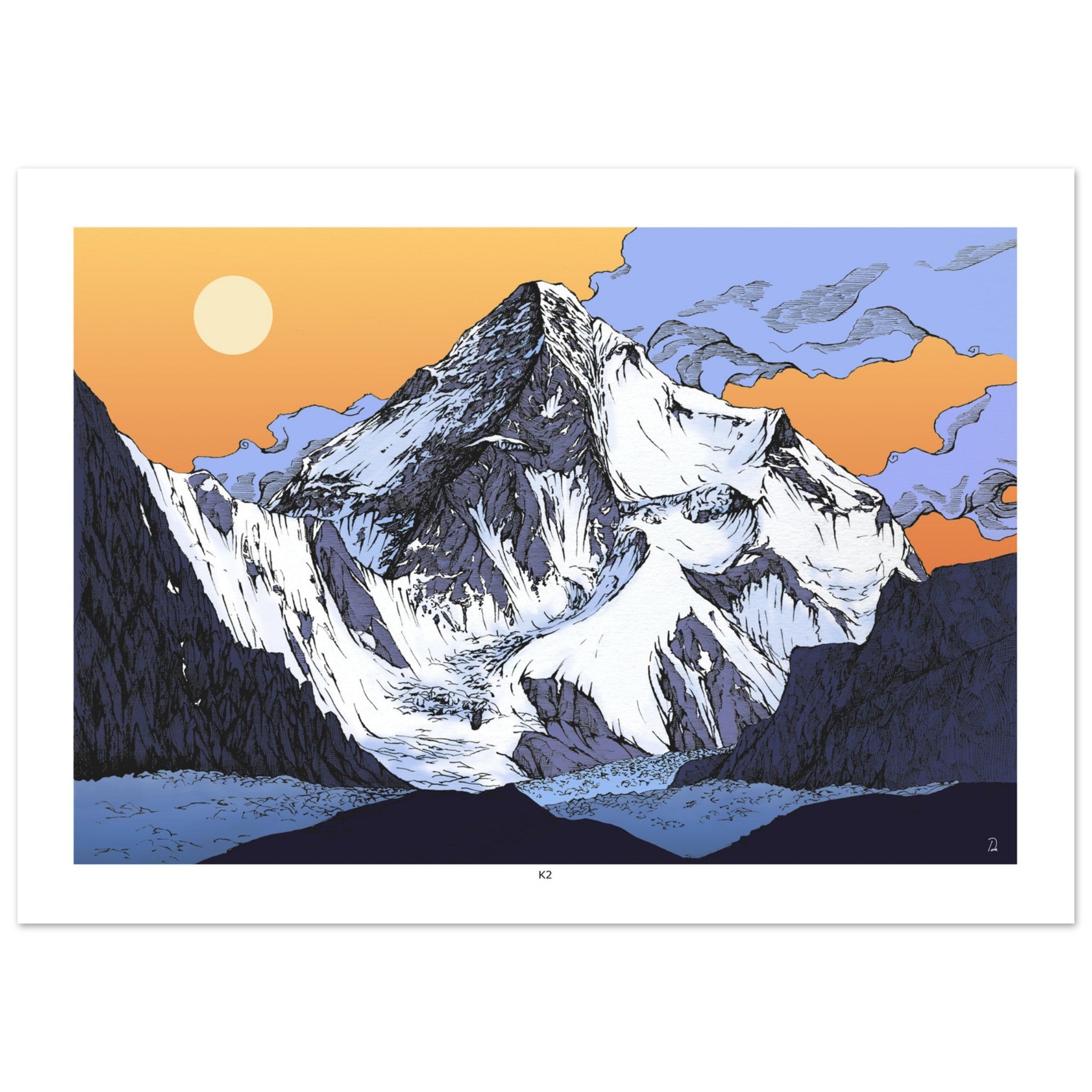 K2, Karakoram - Climbing Print – northerndrawing